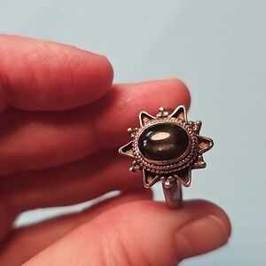 Star Diopside In Sterling Ring Size 9.75